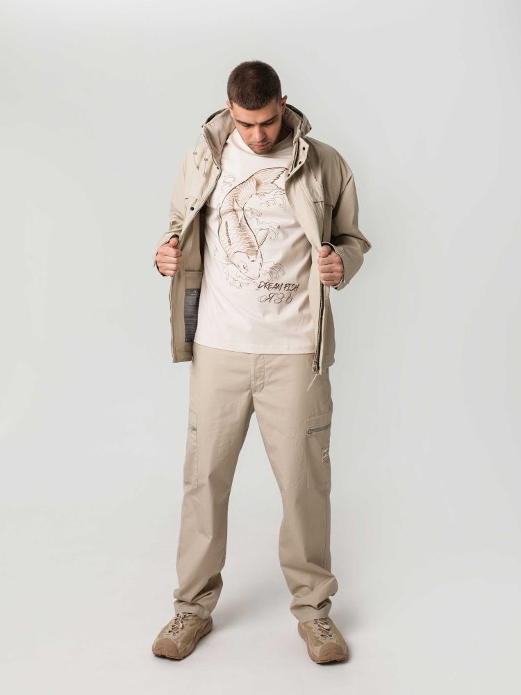 Remington Fish Beige — мужская футболка для города и движения